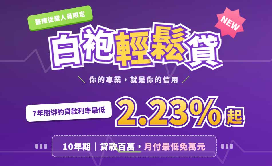 醫療專業人士專屬信貸